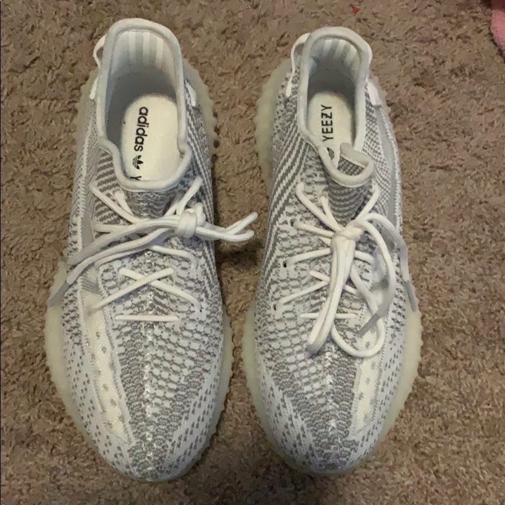 White yeezy sneakers